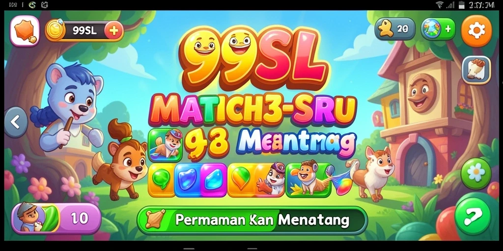 Tampilan gameplay seru dari 99SL dalam aksi Match-3.