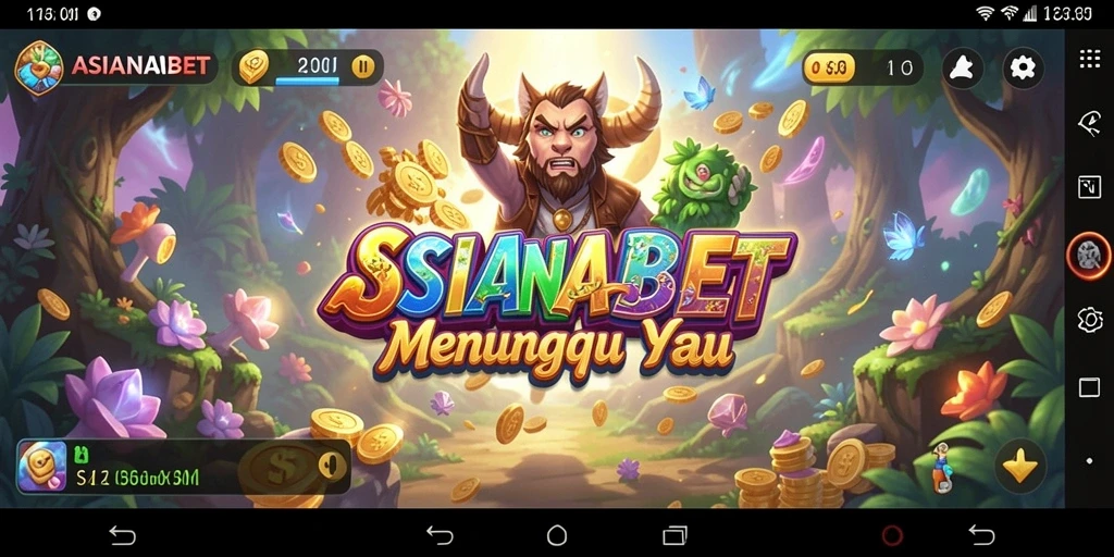 Tangkapan layar gameplay ASIANABET dengan karakter berpetualang.