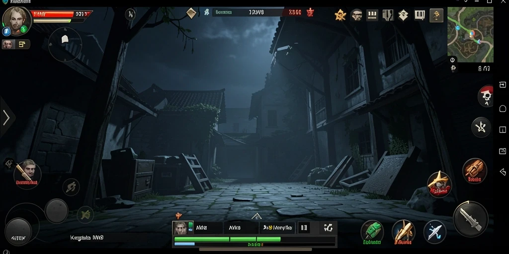 Gameplay HOROR menegangkan dengan atmosfer kegelapan.
