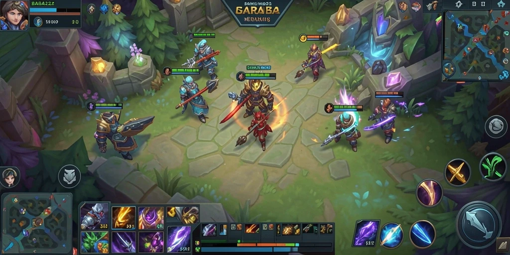 Tampilan gameplay mendebarkan dari BARA22 dengan karakter unik.