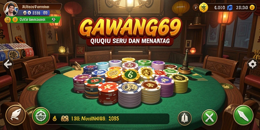 Tampilan menarik dari gameplay QiuQiu di GAWANG69.