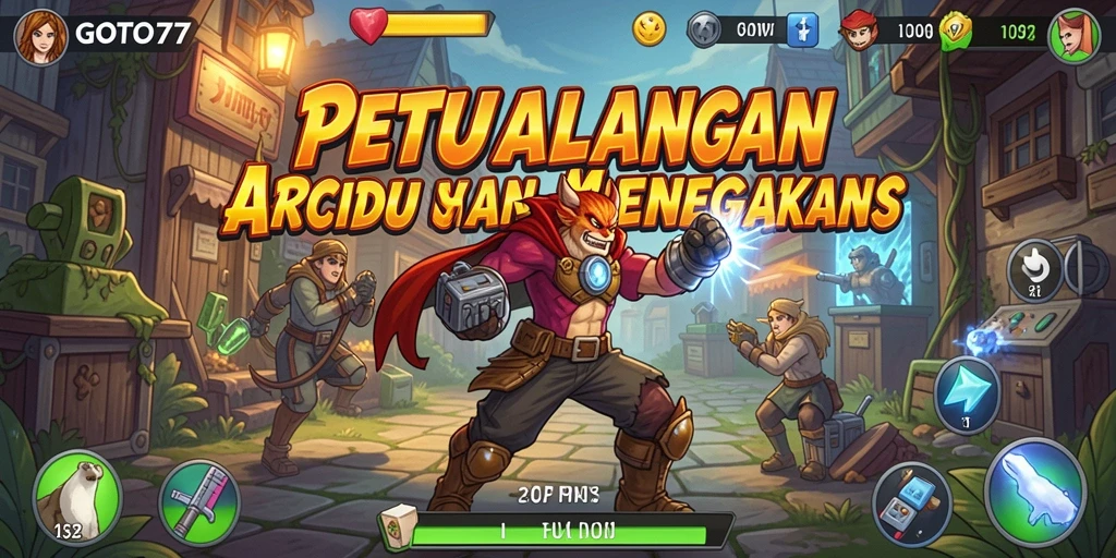 GOTO77 menampilkan gameplay Arcade yang seru dan penuh warna.