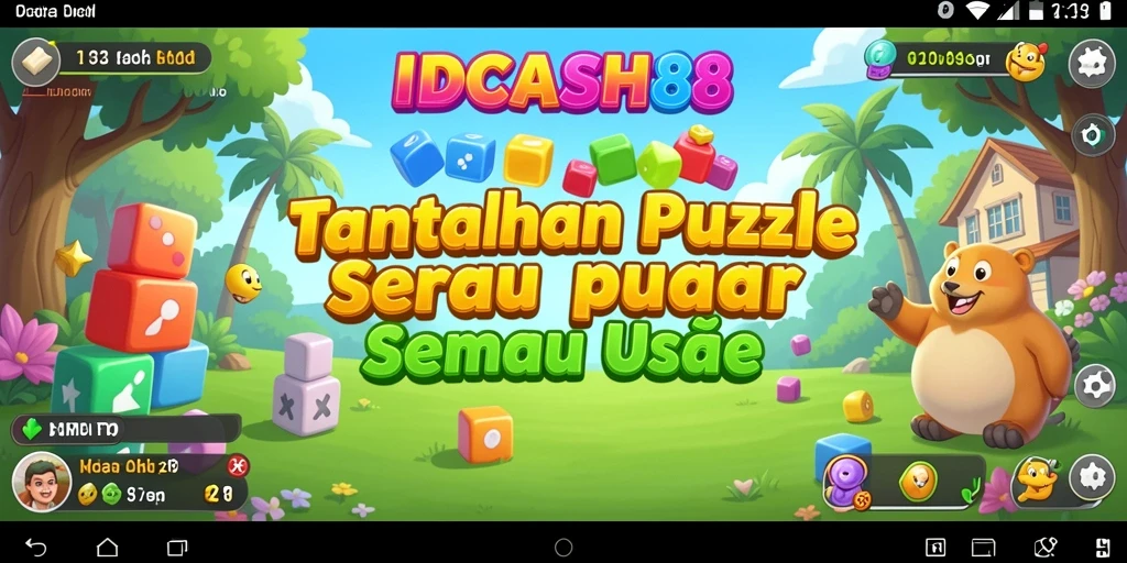 Screenshot game IDCASH88 menunjukkan gameplay Puzzle yang menantang.