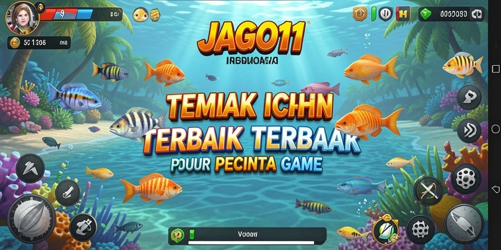 Screenshot JAGO11 menampilkan aksi seru saat menembak ikan di bawah laut.