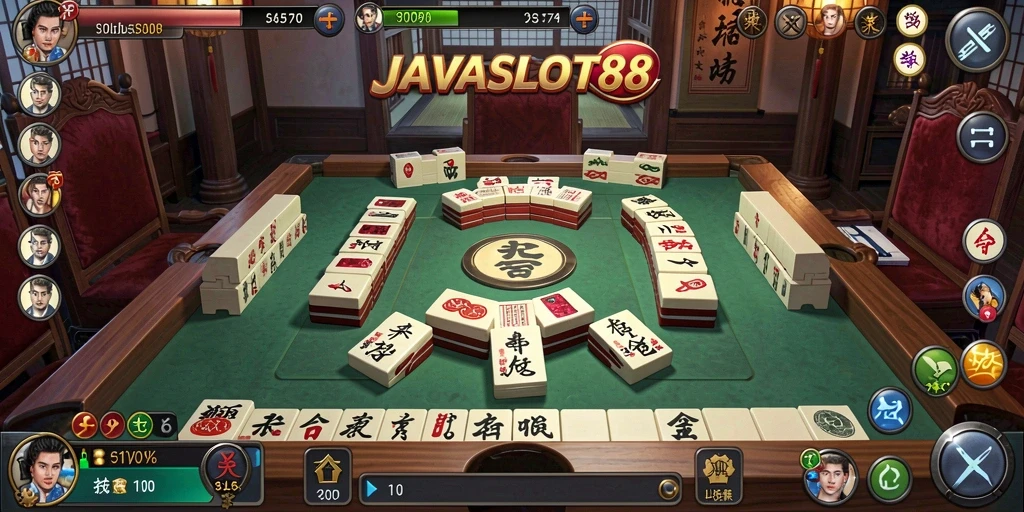 Tampilan gameplay seru di JAVASLOT88 saat bermain Mahjong.