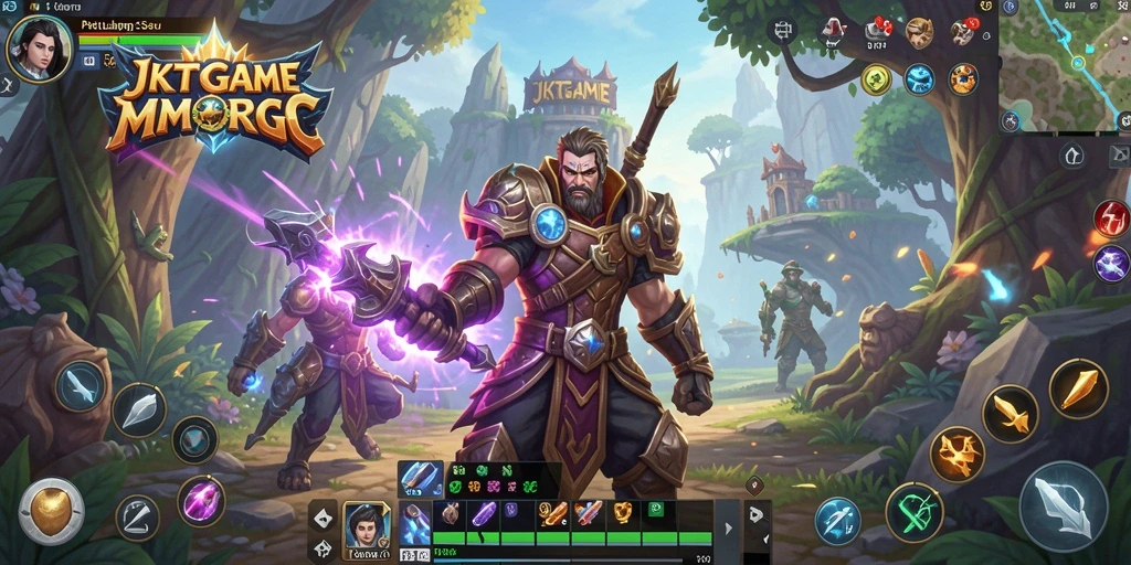 Screenshot JKTGAME menampilkan aksi seru dalam pertempuran MMORPG.