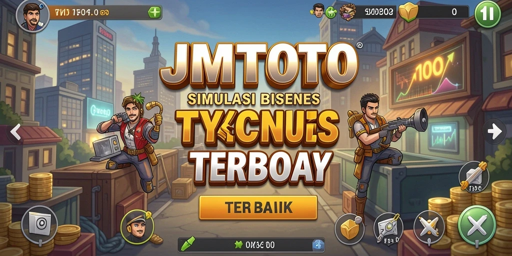 Tampilan menarik gameplay JMTOTO yang menunjukkan manajemen bisnis.