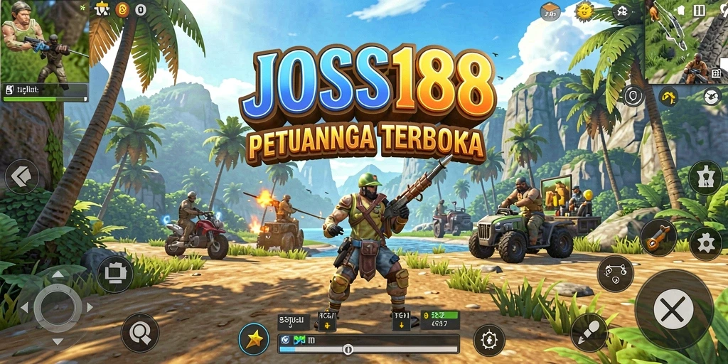 Tampilan dari gameplay JOSS188 di dunia terbuka yang luas.