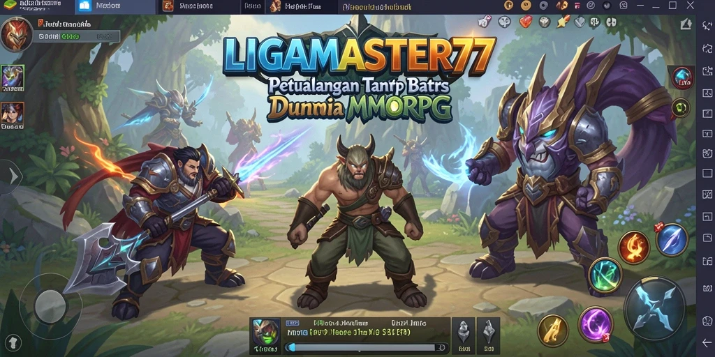 Tangkapan layar gameplay LIGAMASTER77 menunjukkan aksi pertarungan yang menegangkan.