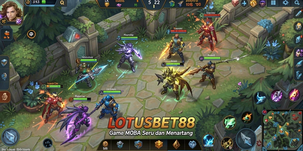 Gameplay seru dalam LOTUSBET88 dengan tim bertarung.