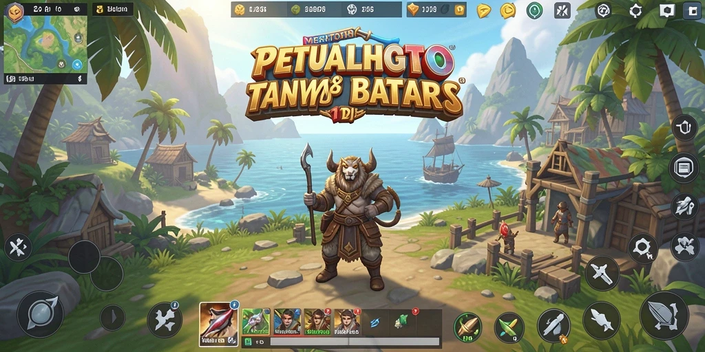 Tampilan gameplay <strong>MERAHTOTO</strong> dalam dunia terbuka yang luas dan penuh petualangan.