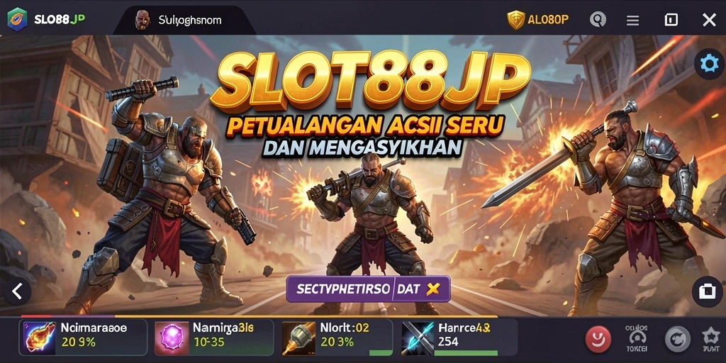 Screenshot menunjukkan momen seru dalam gameplay aksi SLOT88JP.