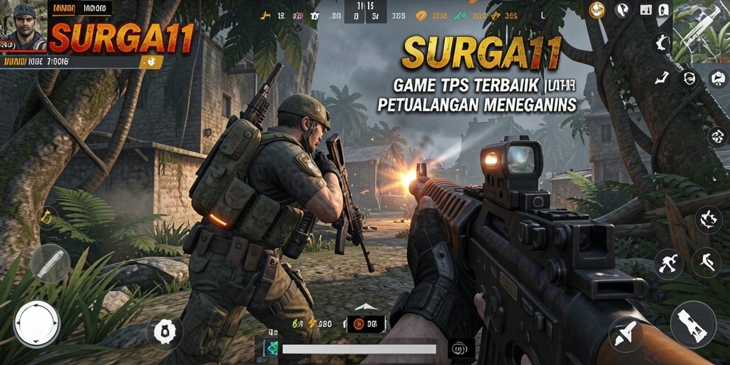 Tangkapan layar SURGA11 menampilkan aksi seru dalam gameplay TPS.