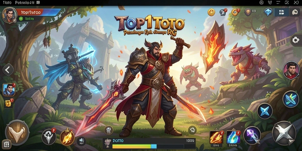 Tampilan gameplay menakjubkan dari TOP1TOTO yang menunjukkan petualangan RPG.