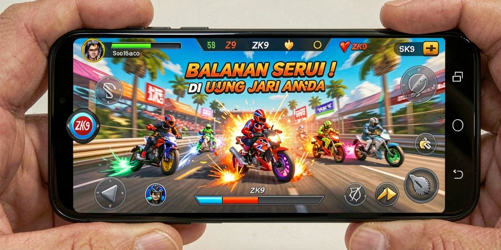 Gameplay balapan seru dan grafis memukau dalam ZK9.